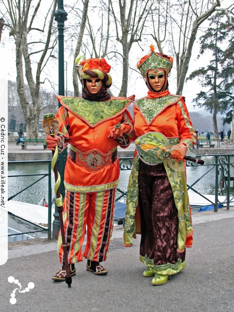 Carnaval vénitien, édition 2017 - les ven. 23, sam. 24 et dim. 25 février 2018, Annecy, Haute-Savoie. — « Carnaval Vénitien d'Annecy, édition 2018 » — mots associés : carnaval vénitien