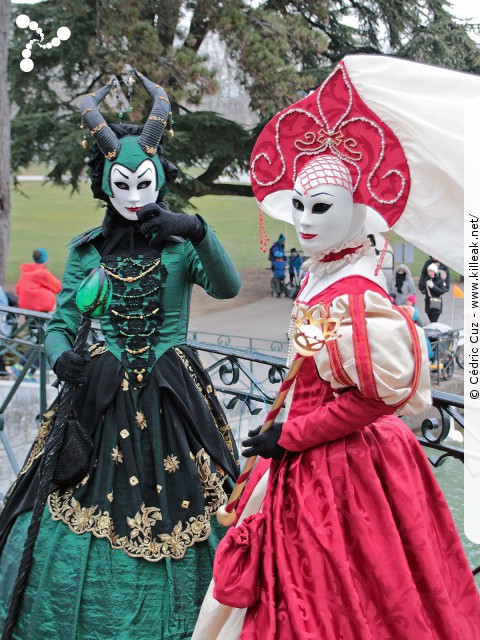 Carnaval vénitien, édition 2017 - les ven. 23, sam. 24 et dim. 25 février 2018, Annecy, Haute-Savoie. – « Carnaval Vénitien d'Annecy, édition 2018 » – mots associés : carnaval vénitien