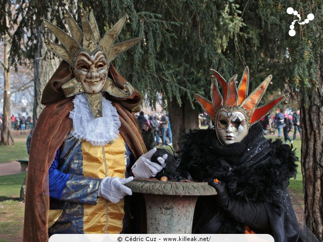 Carnaval vénitien, édition 2017 - les ven. 23, sam. 24 et dim. 25 février 2018, Annecy, Haute-Savoie. — « Carnaval Vénitien d'Annecy, édition 2018 » — mots associés : carnaval vénitien