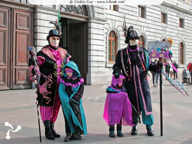 Carnaval vénitien, édition 2017 - les ven. 23, sam. 24 et dim. 25 février 2018, Annecy, Haute-Savoie. – « Carnaval Vénitien d'Annecy, édition 2018 » – mots associés : carnaval vénitien