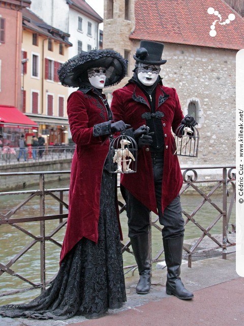 Carnaval vénitien, édition 2017 - les ven. 23, sam. 24 et dim. 25 février 2018, Annecy, Haute-Savoie. — « Carnaval Vénitien d'Annecy, édition 2018 » — mots associés : carnaval vénitien