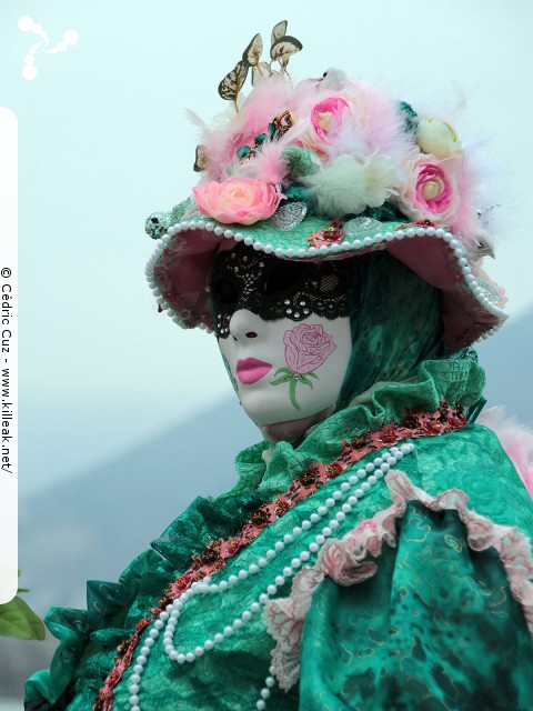 Carnaval vénitien, édition 2017 - les ven. 23, sam. 24 et dim. 25 février 2018, Annecy, Haute-Savoie. — « Carnaval Vénitien d'Annecy, édition 2018 » — mots associés : carnaval vénitien