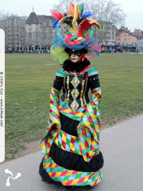 Carnaval vénitien, édition 2017 - les ven. 23, sam. 24 et dim. 25 février 2018, Annecy, Haute-Savoie. — « Carnaval Vénitien d'Annecy, édition 2018 » — mots associés : carnaval vénitien