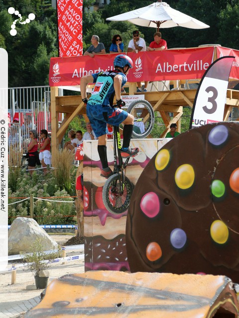 Coupe du Monde 2017 de VTT Trial, 4e manche - les sam. 26 et dim. 27 août 2017, Albertville, Savoie – « Coupe du Monde 2017 de VTT Trial, 4e manche à Albertville » – Coupe du Monde 2017 de VTT Trial, 4e manche, Albertville, Savoie, France – mots associés : albertville, coupe du monde, trial