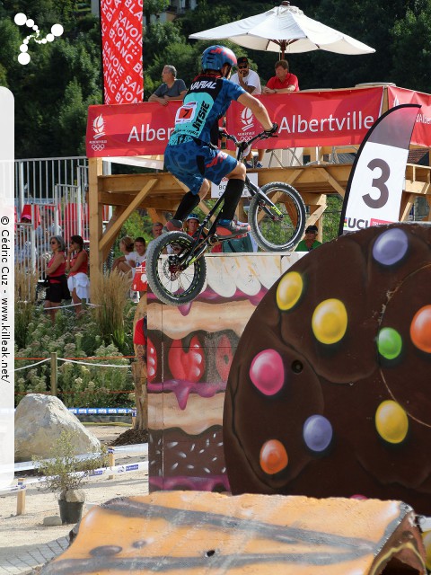 Coupe du Monde 2017 de VTT Trial, 4e manche - les sam. 26 et dim. 27 août 2017, Albertville, Savoie – « Coupe du Monde 2017 de VTT Trial, 4e manche à Albertville » – Coupe du Monde 2017 de VTT Trial, 4e manche, Albertville, Savoie, France – mots associés : albertville, coupe du monde, trial