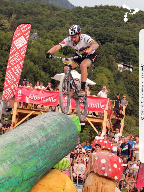 Coupe du Monde 2017 de VTT Trial, 4e manche - les sam. 26 et dim. 27 août 2017, Albertville, Savoie – « Coupe du Monde 2017 de VTT Trial, 4e manche à Albertville » – Coupe du Monde 2017 de VTT Trial, 4e manche, Albertville, Savoie, France – mots associés : albertville, coupe du monde, trial