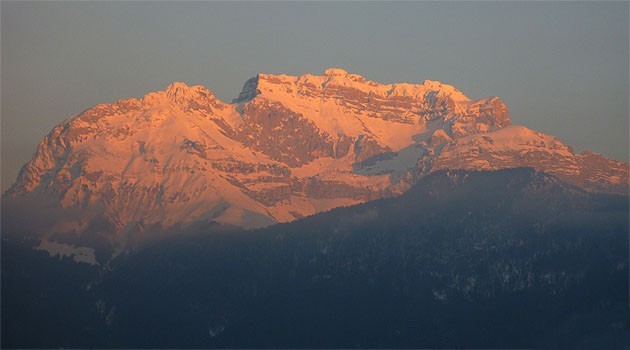 « Image du jour - 14/01/2012 - coucher de soleil sur la Tournette » —