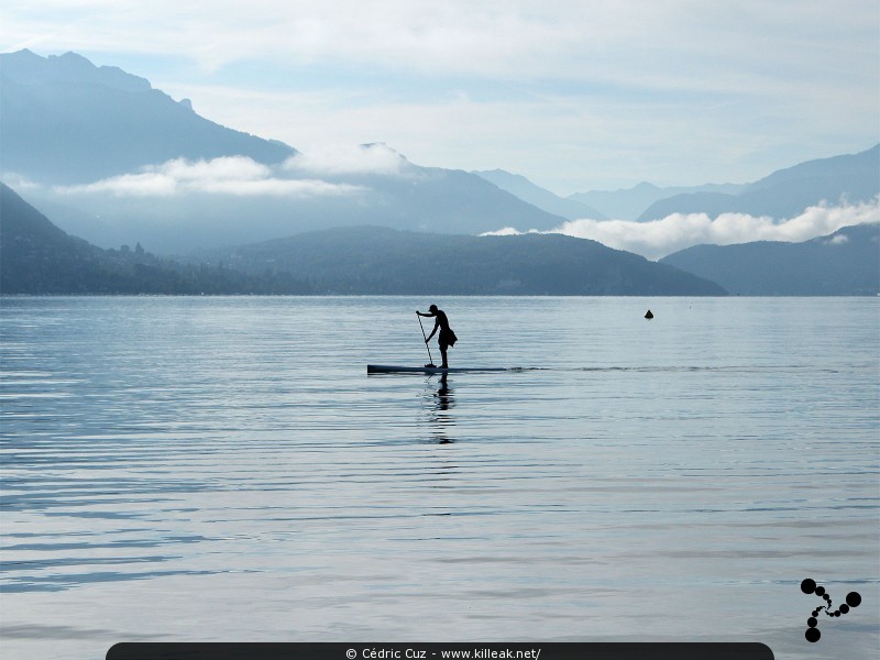 « SUP matinal sur le Lac d'Annecy » – mots associés : lac d'annecy, stand-up paddle