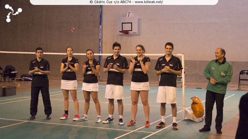 Interclubs Nationaux de Badminton - saison 2014-2015 N3 - Journée 2 - ABC74 x BACO69 – L'équipe d'Oullins – « National 3 de Badminton 2014-2015 - ABC74 x BACO69 » – Seconde journée de Nationale 3 pour l'équipe d'Annecy qui se déplaçait à Oullins. – mots associés : annecy badminton club, badminton