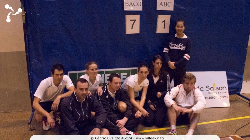 Interclubs Nationaux de Badminton - saison 2014-2015 N3 - Journée 2 - ABC74 x BACO69 – « National 3 de Badminton 2014-2015 - ABC74 x BACO69 » – Seconde journée de Nationale 3 pour l'équipe d'Annecy qui se déplaçait à Oullins. – mots associés : annecy badminton club, badminton