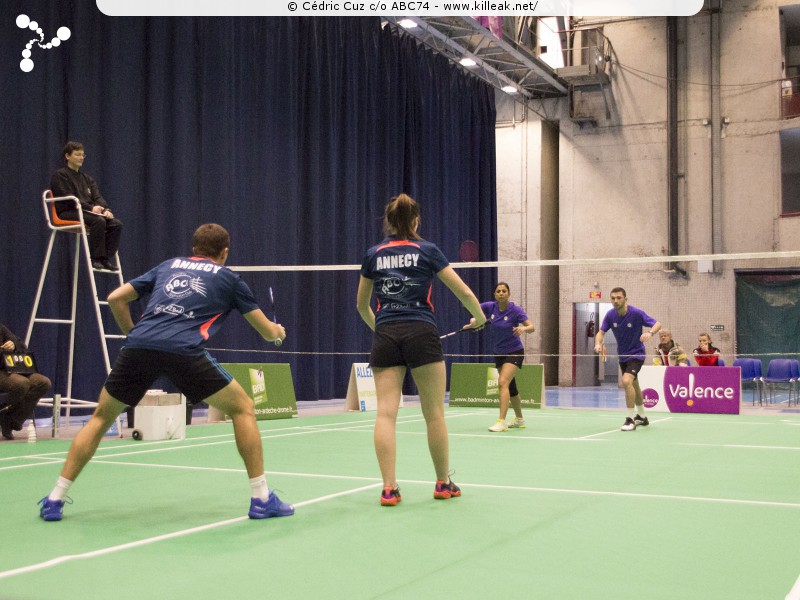 Interclubs Nationaux de Badminton - saison 2018-2019 N3 - Journée 7 - ABC74 x BCV26. – « National 3 de Badminton 2018-2019 - ABC74 x BCV26 » – Septième journée de Nationale 3 pour l'équipe d'Annecy qui se déplaçait à Valence. – mots associés : annecy badminton club, badminton