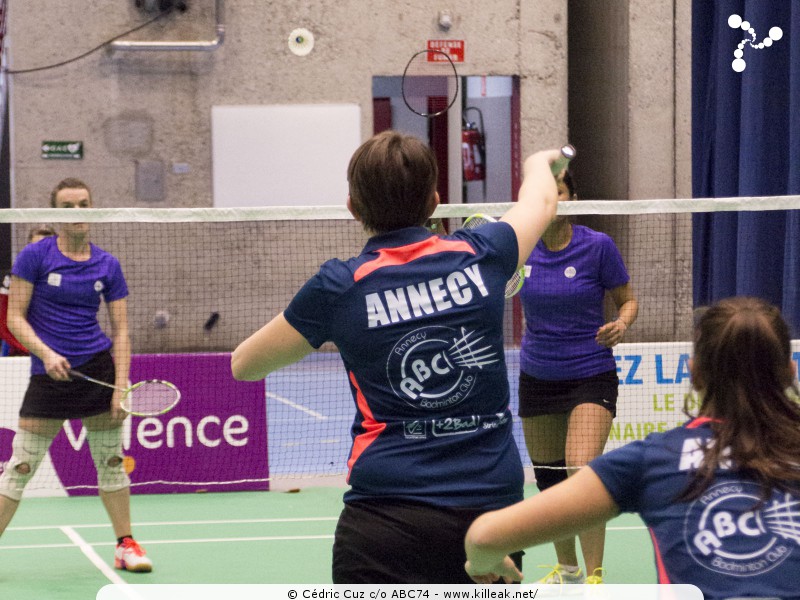 Interclubs Nationaux de Badminton - saison 2018-2019 N3 - Journée 7 - ABC74 x BCV26. – « National 3 de Badminton 2018-2019 - ABC74 x BCV26 » – Septième journée de Nationale 3 pour l'équipe d'Annecy qui se déplaçait à Valence. – mots associés : annecy badminton club, badminton