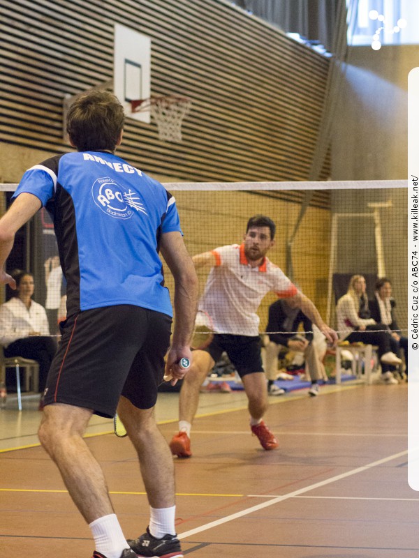 Interclubs Nationaux de Badminton - saison 2019-2020 N3 - Journée 7 - ABC74 x MVBC38. – « National 3 de Badminton 2019-2020 - ABC74 x MVBC38 » – Septième journée de Nationale 3 pour l'équipe d'Annecy qui accueillait Montalieu-Vercieu. – mots associés : badminton, colomb