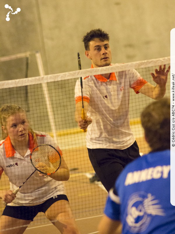 Interclubs Nationaux de Badminton - saison 2019-2020 N3 - Journée 7 - ABC74 x MVBC38. – « National 3 de Badminton 2019-2020 - ABC74 x MVBC38 » – Septième journée de Nationale 3 pour l'équipe d'Annecy qui accueillait Montalieu-Vercieu. – mots associés : badminton