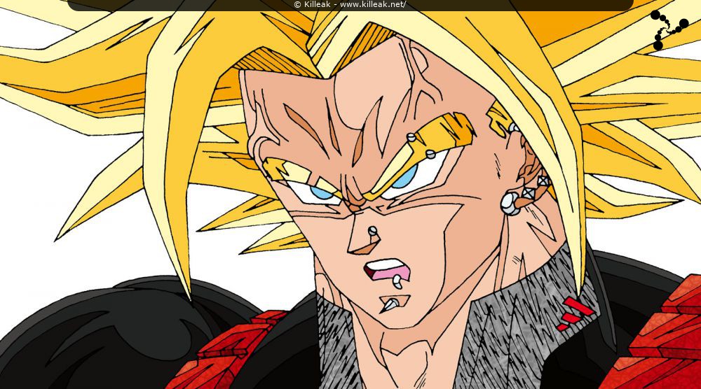 « Trunks parle à Cell » – Trunks Super Saiyan Daï San Dankaï parle à Cell... – mots associés : dbz, dragon ball z, super saiyan daï san dankaï, trunks, ussj